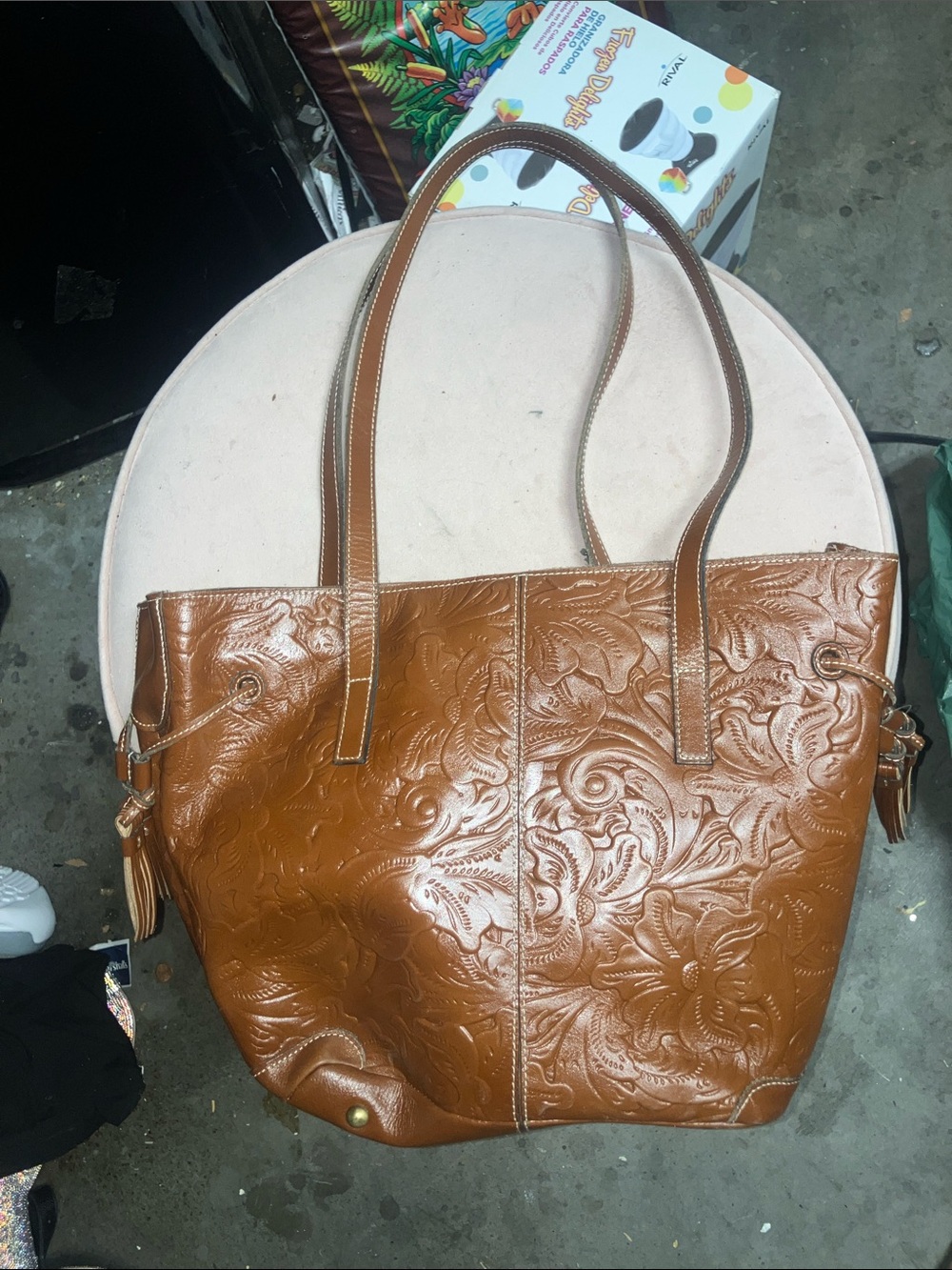 Patricia Nash Floral-Embossed Tote Bag for Women